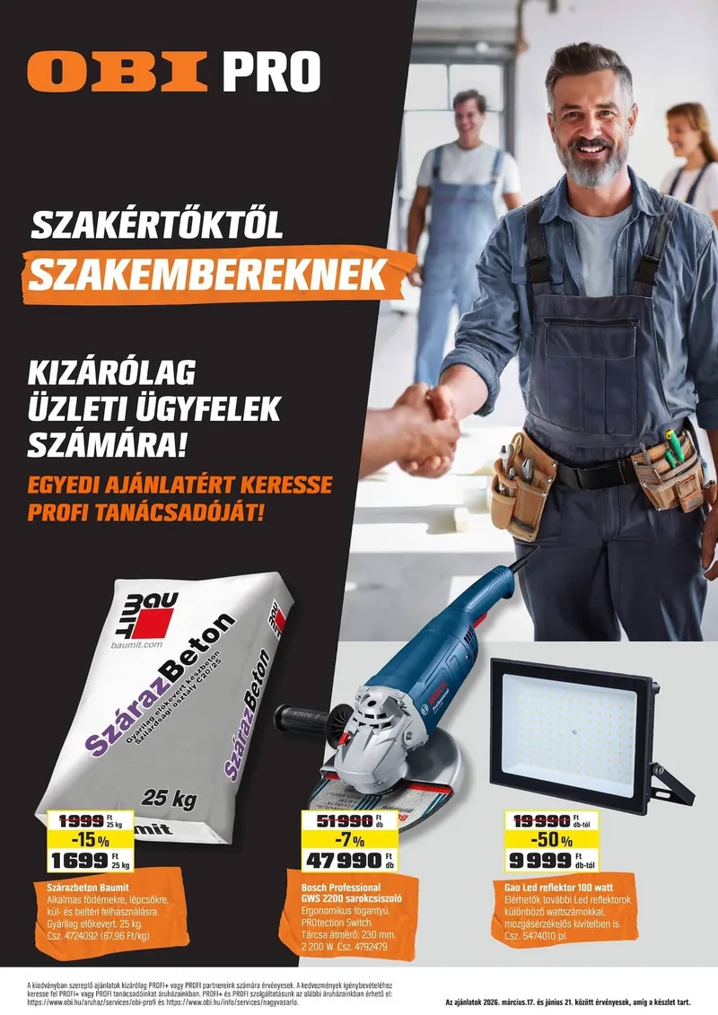 OBI OBI akciós újság – címlap