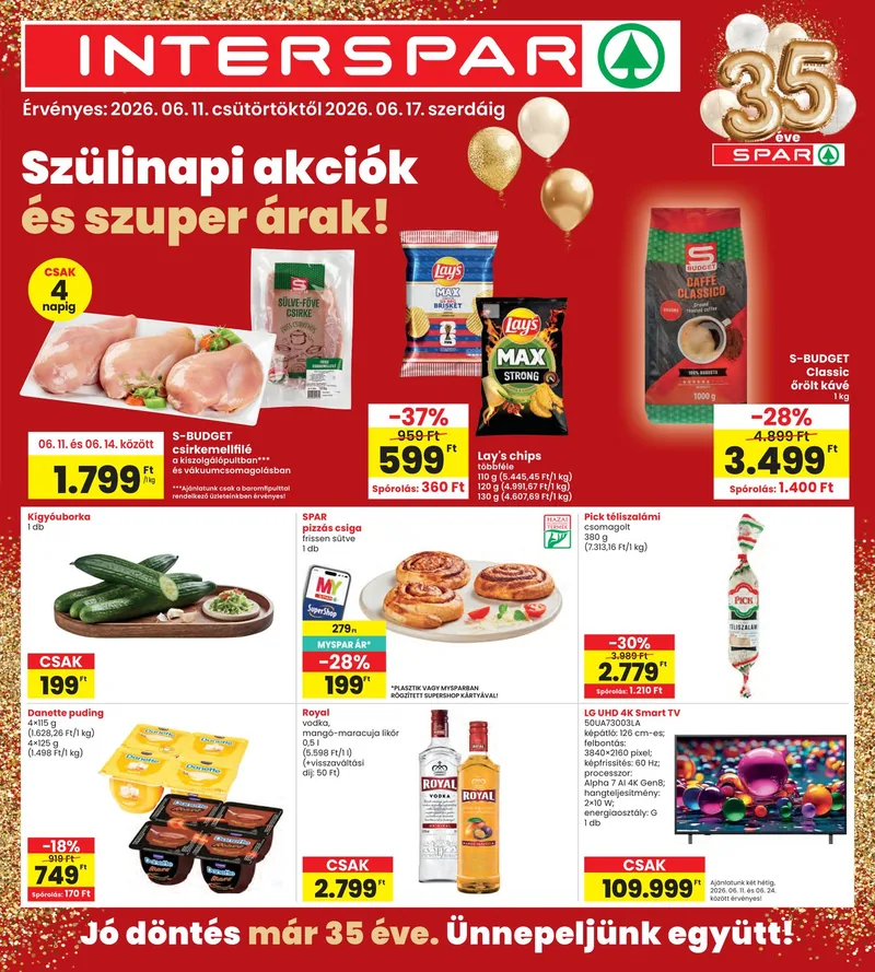 SPAR INTERSPAR szórólap – 06.11 - 06.17. – 1. oldal