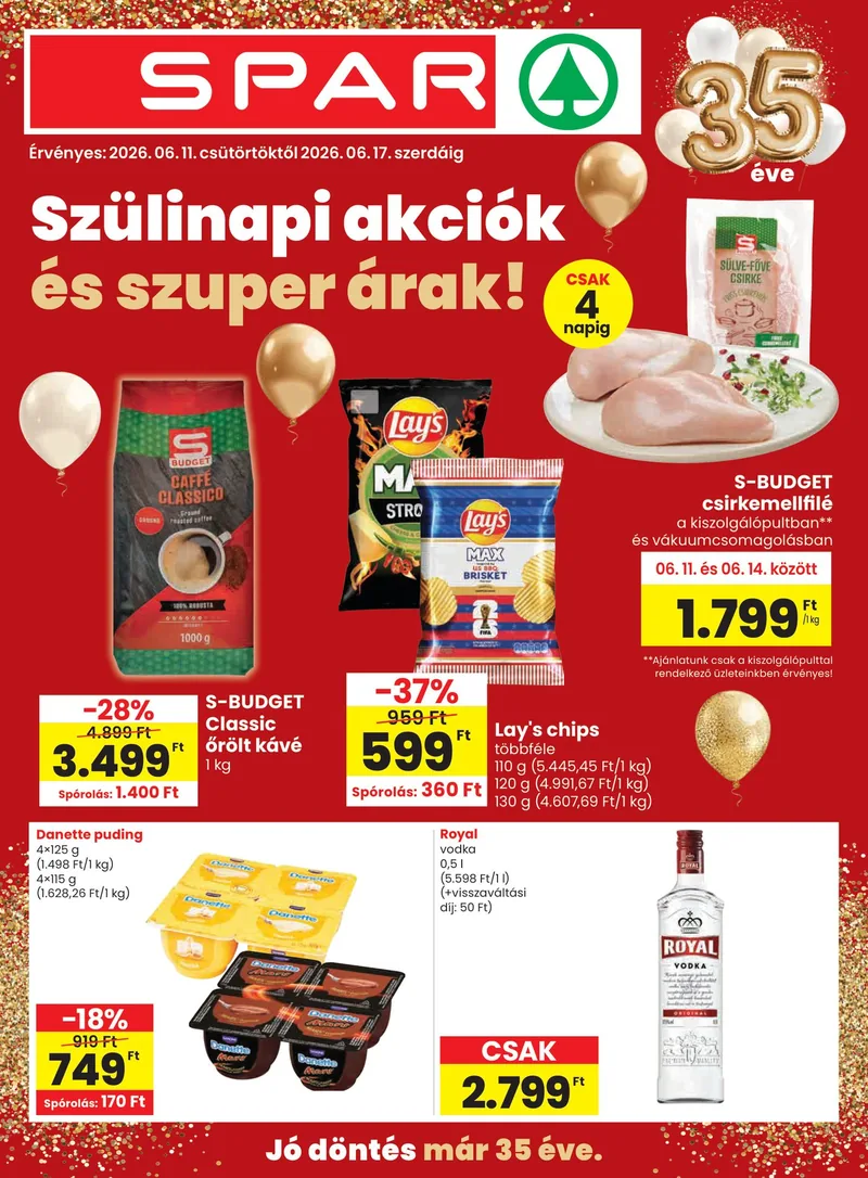 SPAR szórólap – 06.11 - 06.17. – 1. oldal