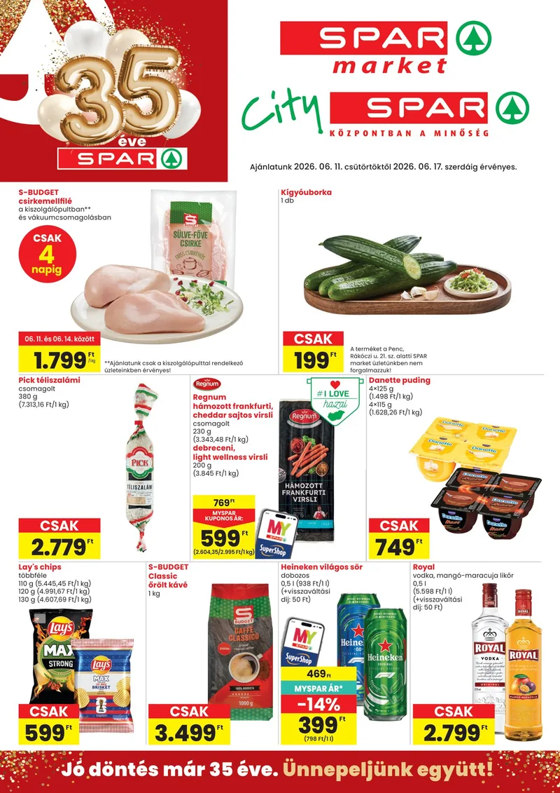 SPAR market és City SPAR – 06.11 - 06.17. – 1. oldal