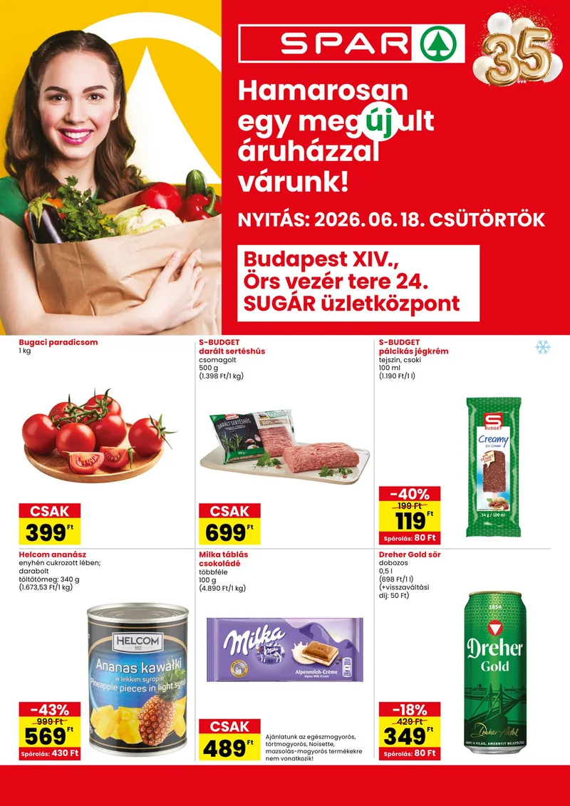 SPAR Bp. Örs vezér tere üzlet megújulás – 06.18 - 06.24. – 1. oldal