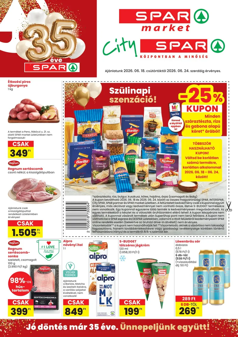 SPAR market és City SPAR – 06.18 - 06.24. – 1. oldal